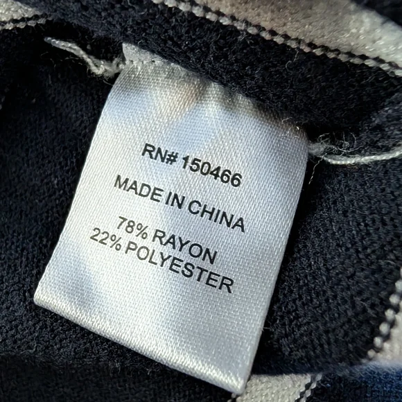 41 HAWTHORN Aubree Striped Crew Neck Sweater Navy and White Plus Size 2X - Picture 9 of 11